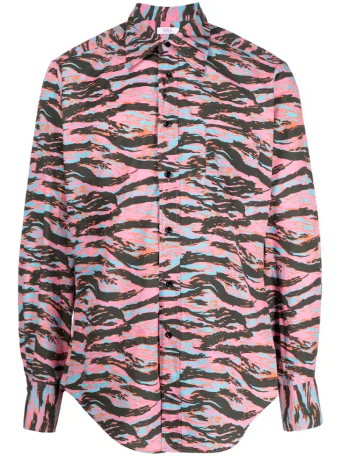 ERL zebra-print cotton shirt Pink ERL06B005