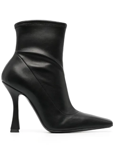Casadei Geraldine 100mm leather boots Black 1R417W1001LABBB