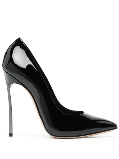 Casadei Blade Tiffany 115mm patent-leather pumps Black 1F916W120MC1444