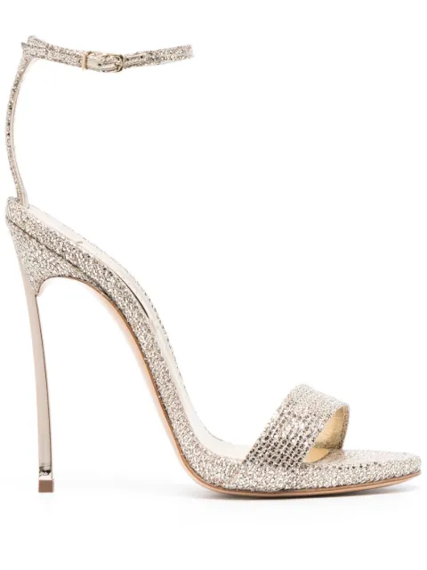 Casadei Blade 120mm metallic-finish sandals Neutrals 1L162W120MT0429