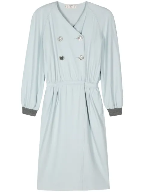 Valentino Garavani Pre-Owned 1980s wool midi dress Blue VAG380SGB