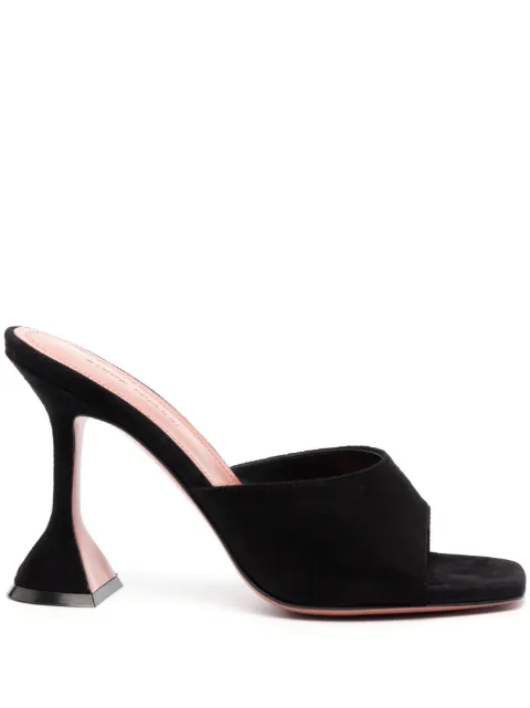 Amina Muaddi Lupita sandals Black LUPITASLIPPER95SUEDE