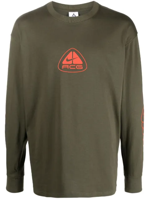 Nike ACG logo-print T-shirt Green DX9454