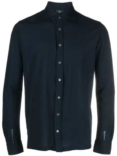 Barba long-sleeve cotton shirt Blue 8140160582