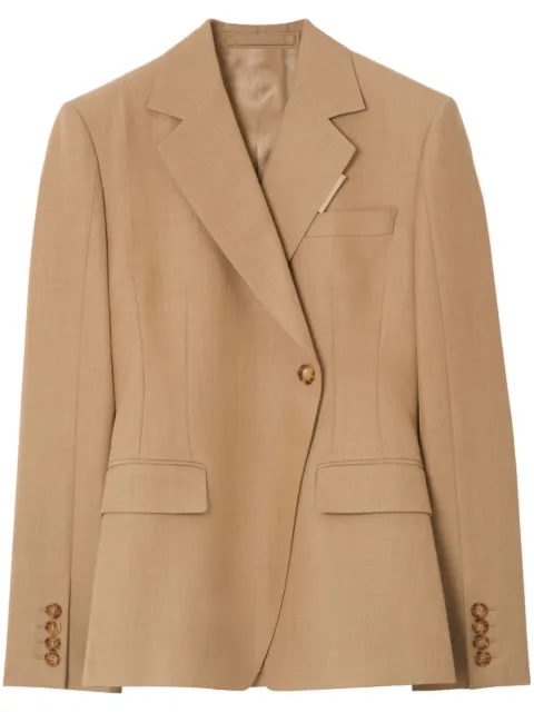 Burberry single-breasted wool blazer Neutrals 8071155