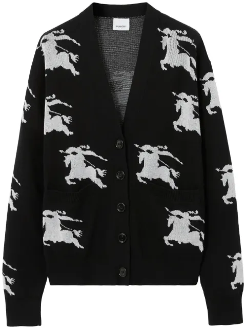 Burberry EKD intarsia-knit cardigan Black 8070327