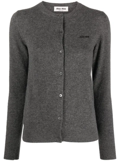 Miu Miu cashmere knit cardigan Grey MMF787S23213S1