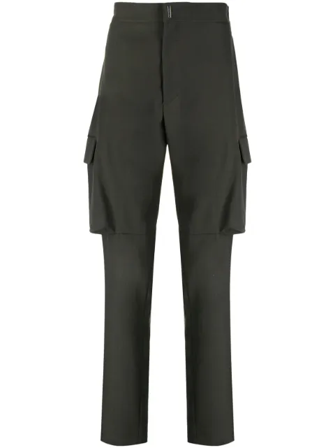 Givenchy straight-leg wool cargo trousers Green BM514Y14DL