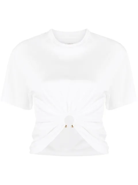 Rabanne white T-shirt with piercing White 23AJTO539CO0485