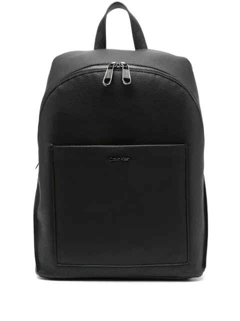 Calvin Klein Diagonal campus faux-leather backpack Black K50K510553