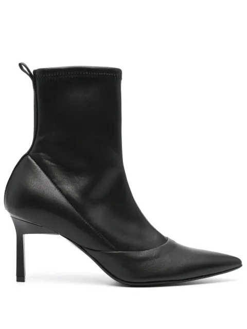 Calvin Klein 75mm sock-style ankle leather boots Black HW0HW01808