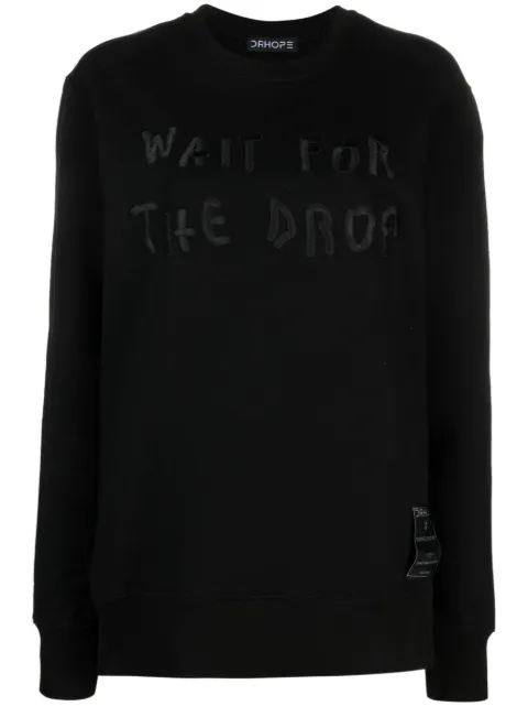 DRHOPE embroidered cotton sweatshirt Black F00105051