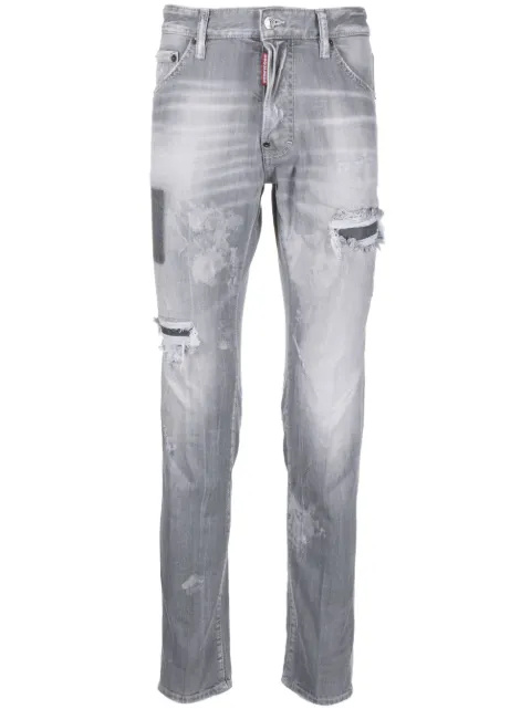 DSQUARED2 straight-leg distressed jeans Grey S74LB1364S30260