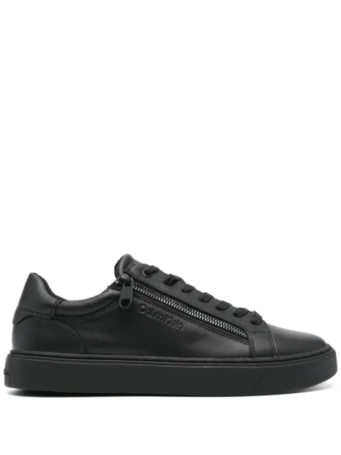 Calvin Klein logo-debossed leather sneakers Black HM0HM01268