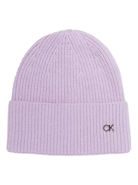Calvin Klein Re-lo ribbed-knit beanie Purple K60K610991