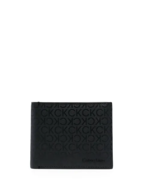Calvin Klein bi-fold monogram-print wallet Black K50K510197