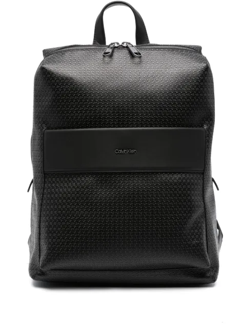 Calvin Klein Minimalism logo-plaque backpack Black K50K510802