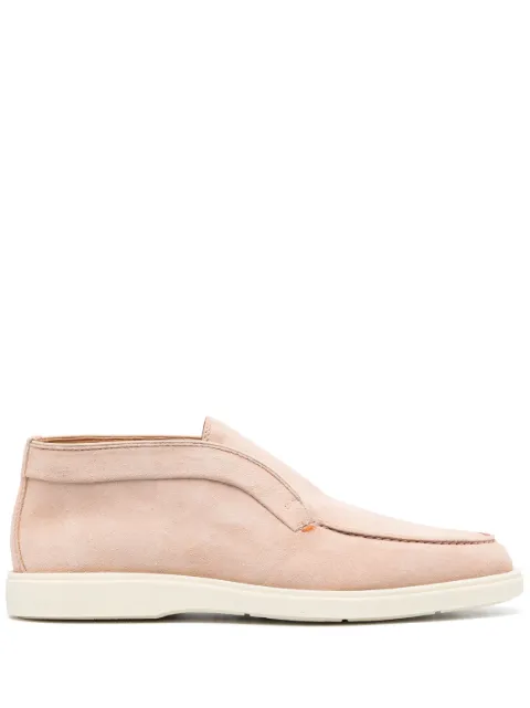 Santoni almond-toe suede boots Neutrals MGDT17823TICBCRJ