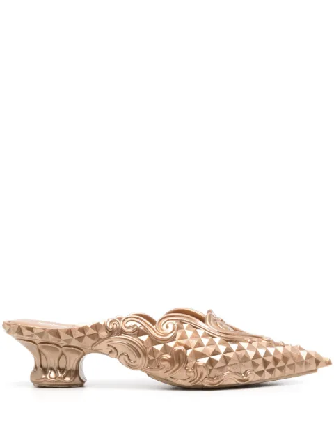 Y/Project x Melissa 40mm Court mules Gold 33387
