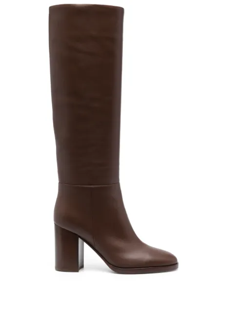Gianvito Rossi 85mm leather boots Brown G8047985CUOVGT