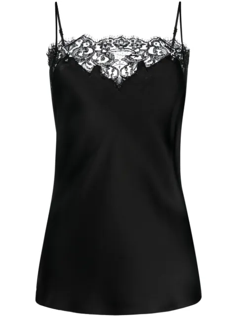 Stella McCartney sleeveless lace satin top Black 6T01253AU309