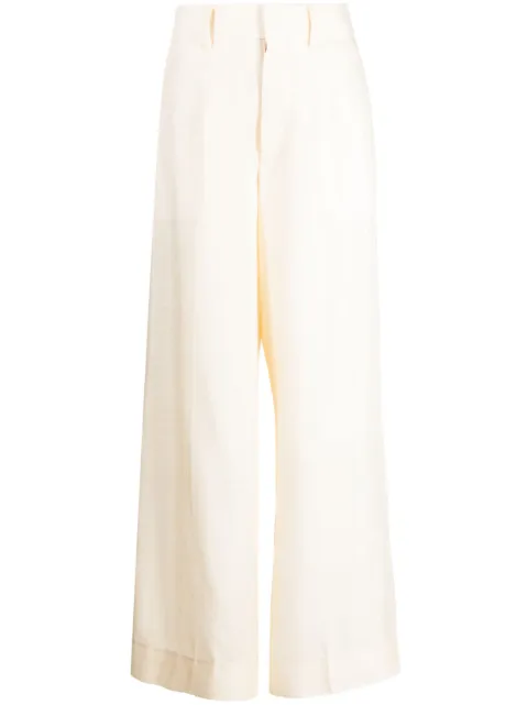 Toga flared rayon trousers White TA31FF085