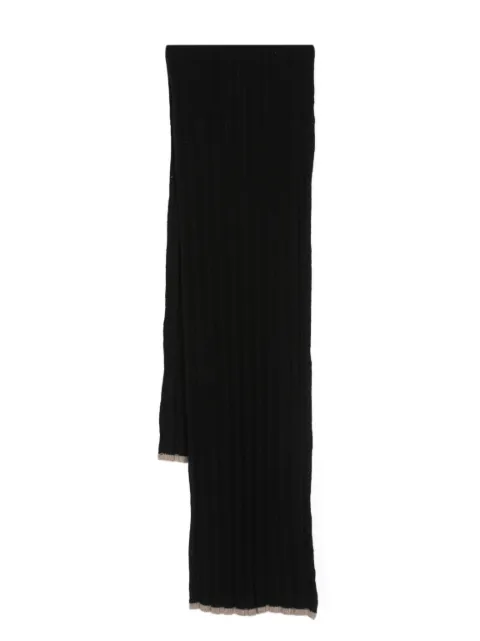 Brunello Cucinelli ribbed-knit cashmere scarf Black M2240819CB676
