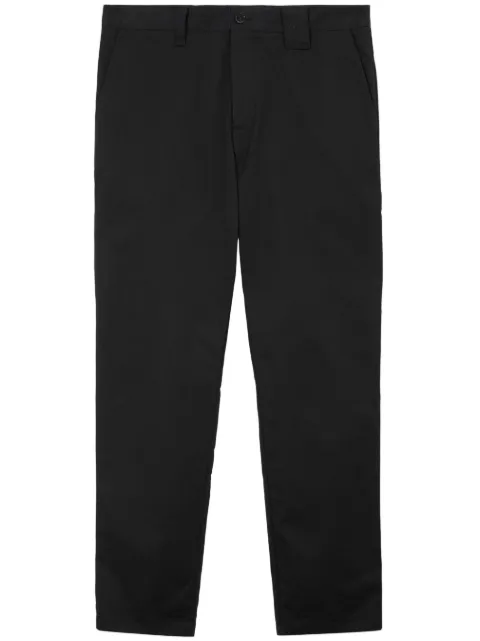 Burberry straight-leg cotton trousers Black 8070608