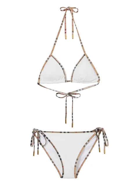 Burberry Check trim bikini White 8070464