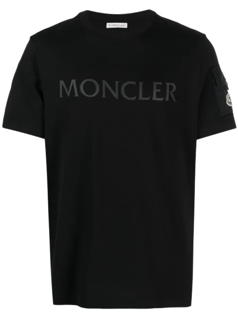 Moncler logo-print cotton T-shirt Black I20918C000088390T
