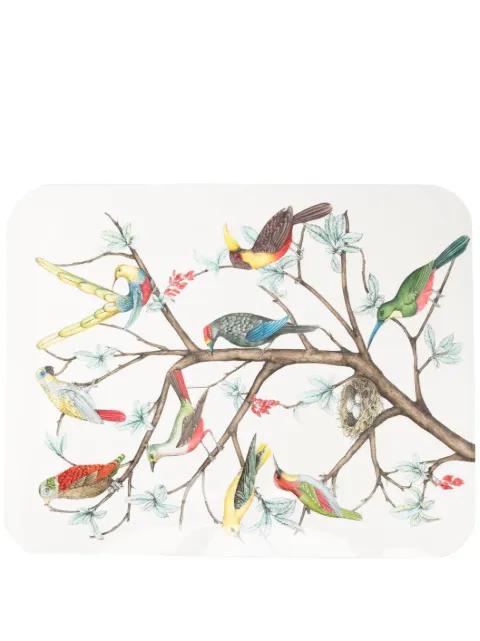 Fornasetti graphic-print table tray White C24Y021