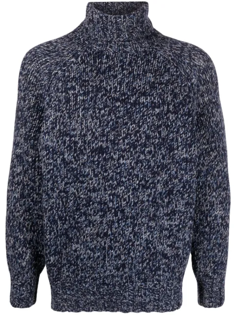 Brunello Cucinelli mélange high-neck thick-knit jumper Blue M3639103C1205