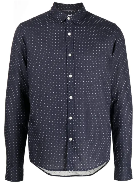 Private Stock The Vital polka-dot print shirt Blue PS02ADW15C