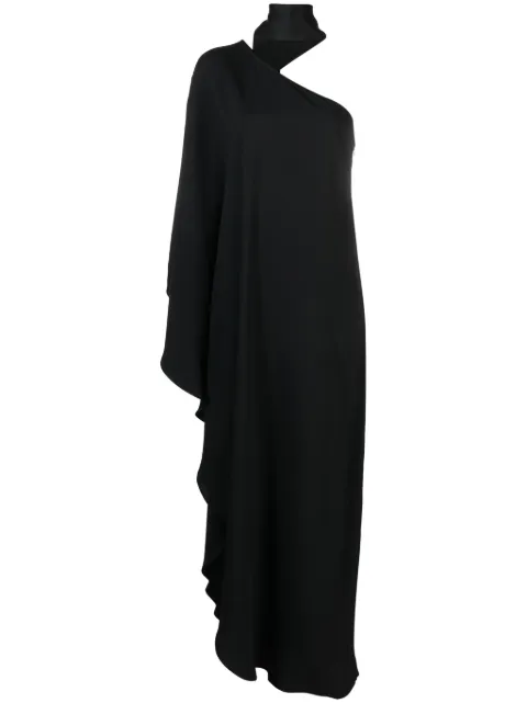Taller Marmo Bolkan one-shoulder maxi dress Black TMCORE20133