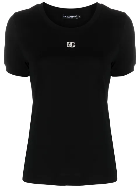 Dolce & Gabbana crystal-embellished T-shirt Black F8U08ZG7B3U