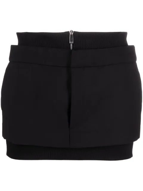 Off-White ribbed-band miniskirt Black OWCU001S23FAB0011000
