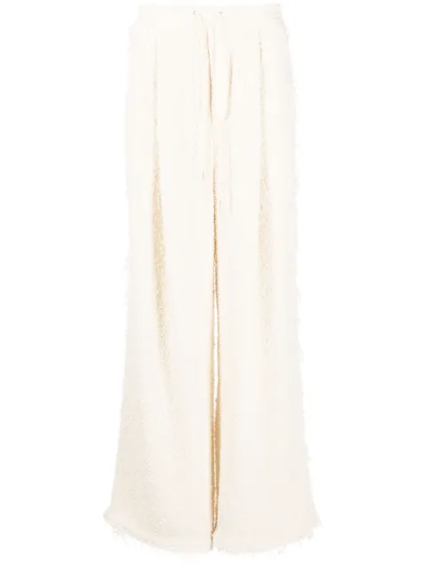 Eckhaus Latta bouclé wide-leg trousers Neutrals 7013ELSS23E