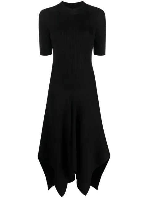 Stella McCartney asymmetric ribbed-knit dress Black 6K05073S2419