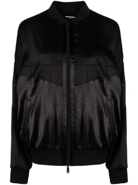 DSQUARED2 shine-effect bomber jacket Black S75AM0983STZ087