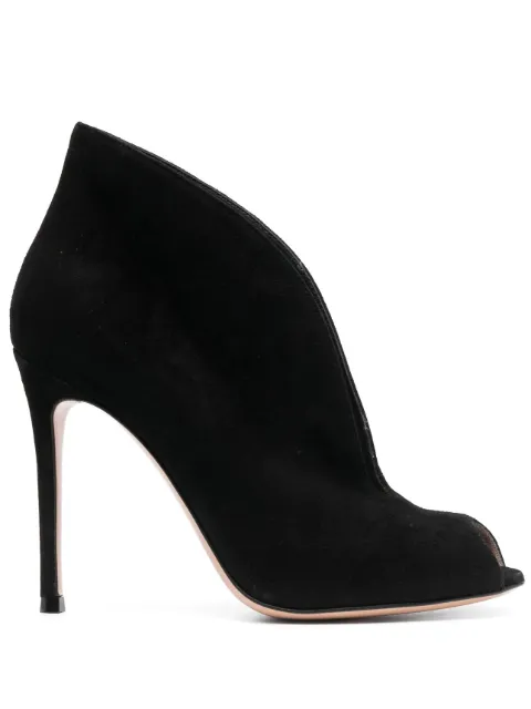 Gianvito Rossi peep-toe 110mm suede sandals Black G5326015RICCAS