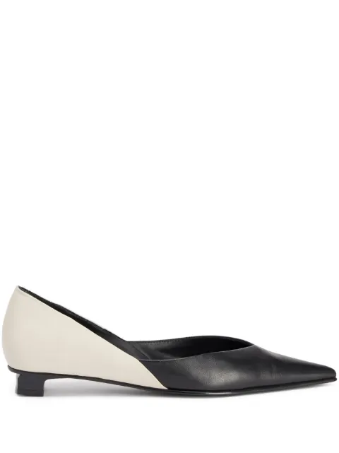 AMI Paris pointed flat leather pumps Black H23FSV800AL0021