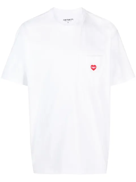 Carhartt WIP logo-patch cotton T-shirt White I032128