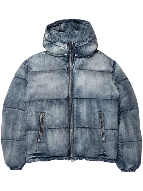 Purple Brand denim padded hooded jacket Blue P629DIPJ423