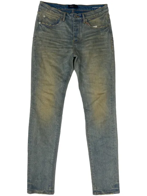 Purple Brand P001 Glitter Dirty skinny jeans Blue P001GDLI423