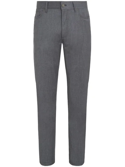 Zegna Roccia stonewashed wool trousers Grey UCP03A6CITY