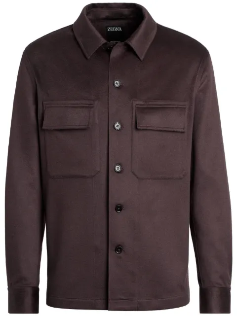 Zegna Alba Oasi cashmere overshirt Red UCV46A6SOT6