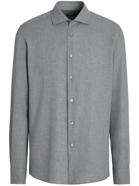 Zegna Cashco cotton-cashmere shirt Grey E8X44A6SRF5