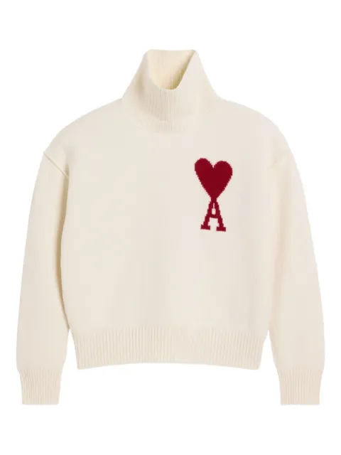 AMI Paris Ami de Coeur sweater White BFUKS406018