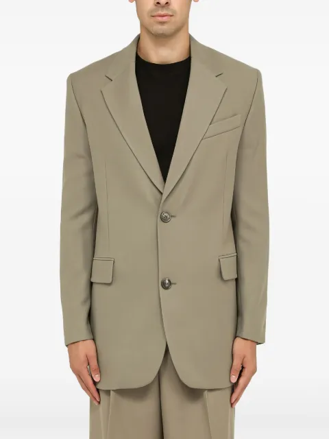 AMI Paris single-breasted virgin-wool blazer Neutrals H23HBV301WV0018