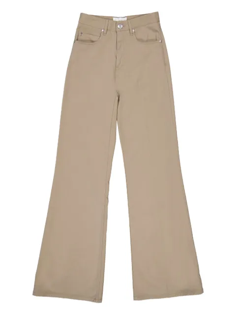 AMI Paris high-waist flared trousers Neutrals H23FTR420CO0051